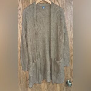 Charlotte Russe Beige Open Front Cardigan